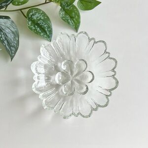 Vintage Floral Glass Bowl Catchall Decor